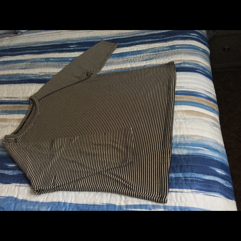 Tan with Black Stripes Top